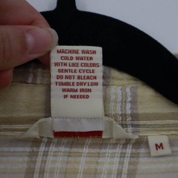 Sundance Popover Shirt Women M Yellow Boho Preppy Academia Coastal Cruise Resort - Picture 4 of 15